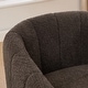 preview thumbnail 2 of 15, Boucle Modern 360° Swivel Barrel Chair with Chenille Cushions and Pocket Spring Seat