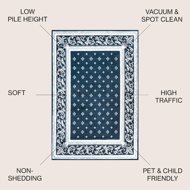JONATHAN Y Marrakesh French Border Area Rug