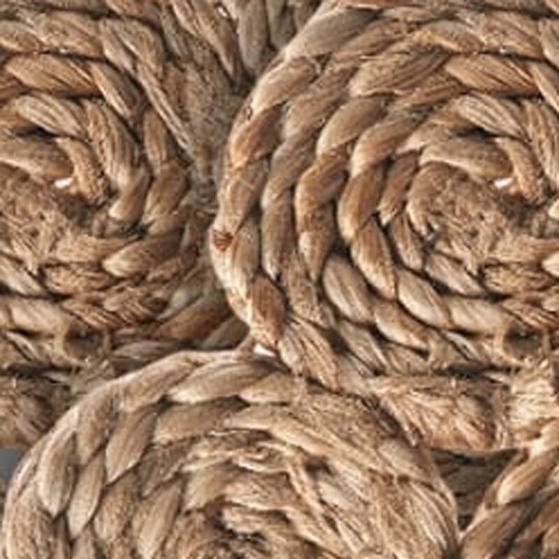 HomeRoots 15" Set of Two Natural Braided Jute Scalloped Placemats - 15.00 in. x 15.00 in. x 0.30 in.