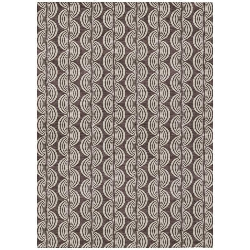 HomeRoots Ogee Transitional Rectangle Outdoor Rug
