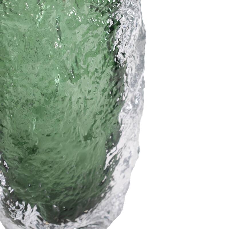 Emerald Crystalized Glass Vase
