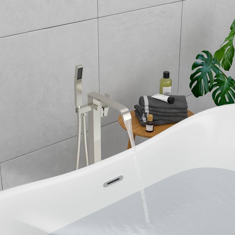 Lordear Bathtub Faucet Tub Filler Swivel Faucet with Hand Shower, Swivel Spout