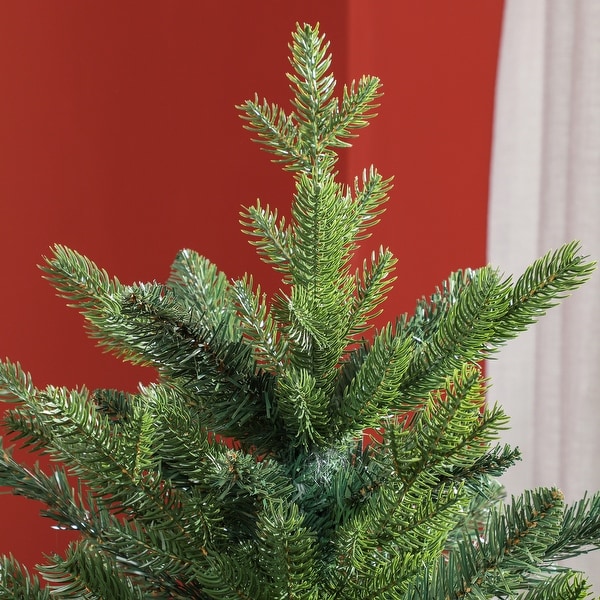 7ft Artificial Christmas Tree with 2445 Tips & Metal Stand - Bed