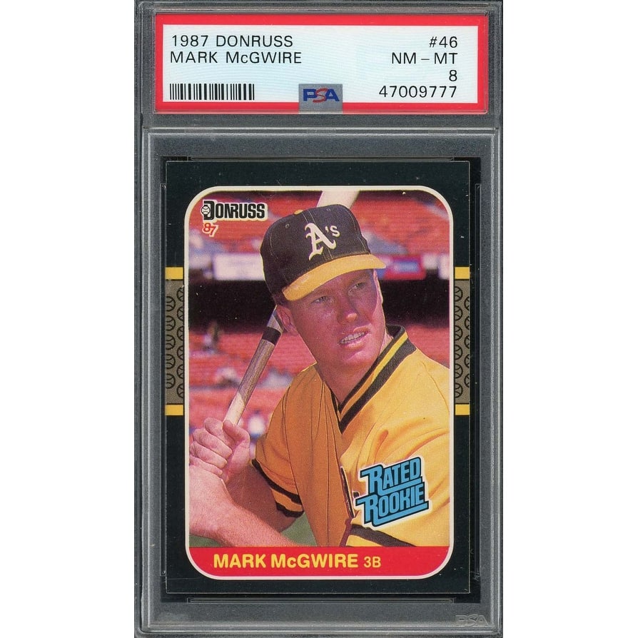 Mark McGwire 1987 Donruss Baseball Rookie Card RC #46 Graded PSA 8 - 8'6" x 11'6"