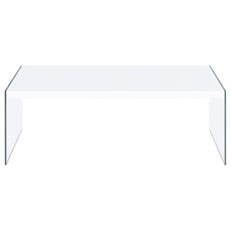 Opal Coffee And End Table Set White High Gloss