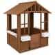 preview thumbnail 2 of 7, Costway Outdoor Playhouse Wood Adventures Cottage with Serving - Natural + White - See Details