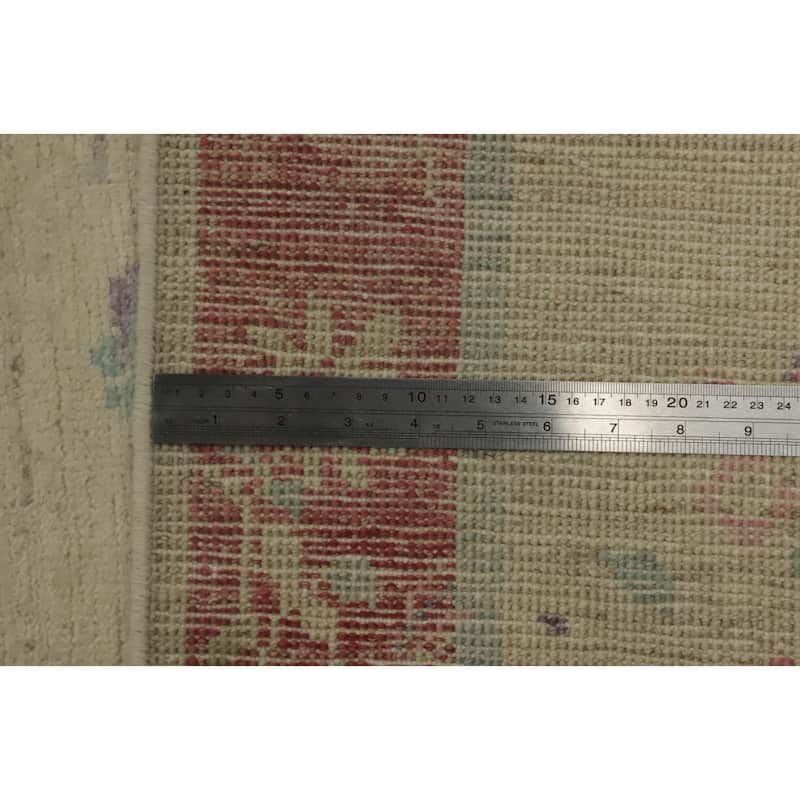Hand Knotted Oriental 100% Wool Carpet Traditional Floral Beige & Ivories Ziegler Runner Rug - 8' 3'' X 2' 8''