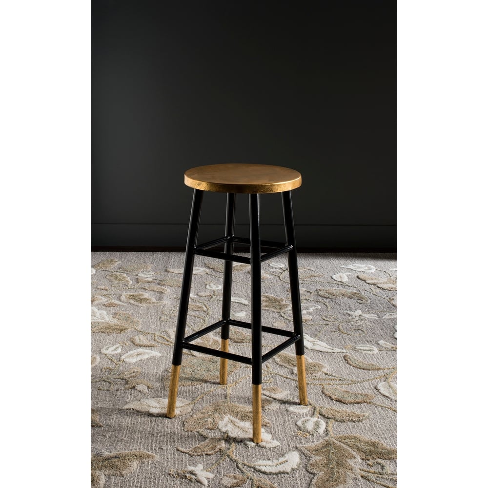 SAFAVIEH Rosita 30-inch Navy/ Gold Bar Stool - 13.5" x 13.5" x 30" - 14Wx14Dx30H