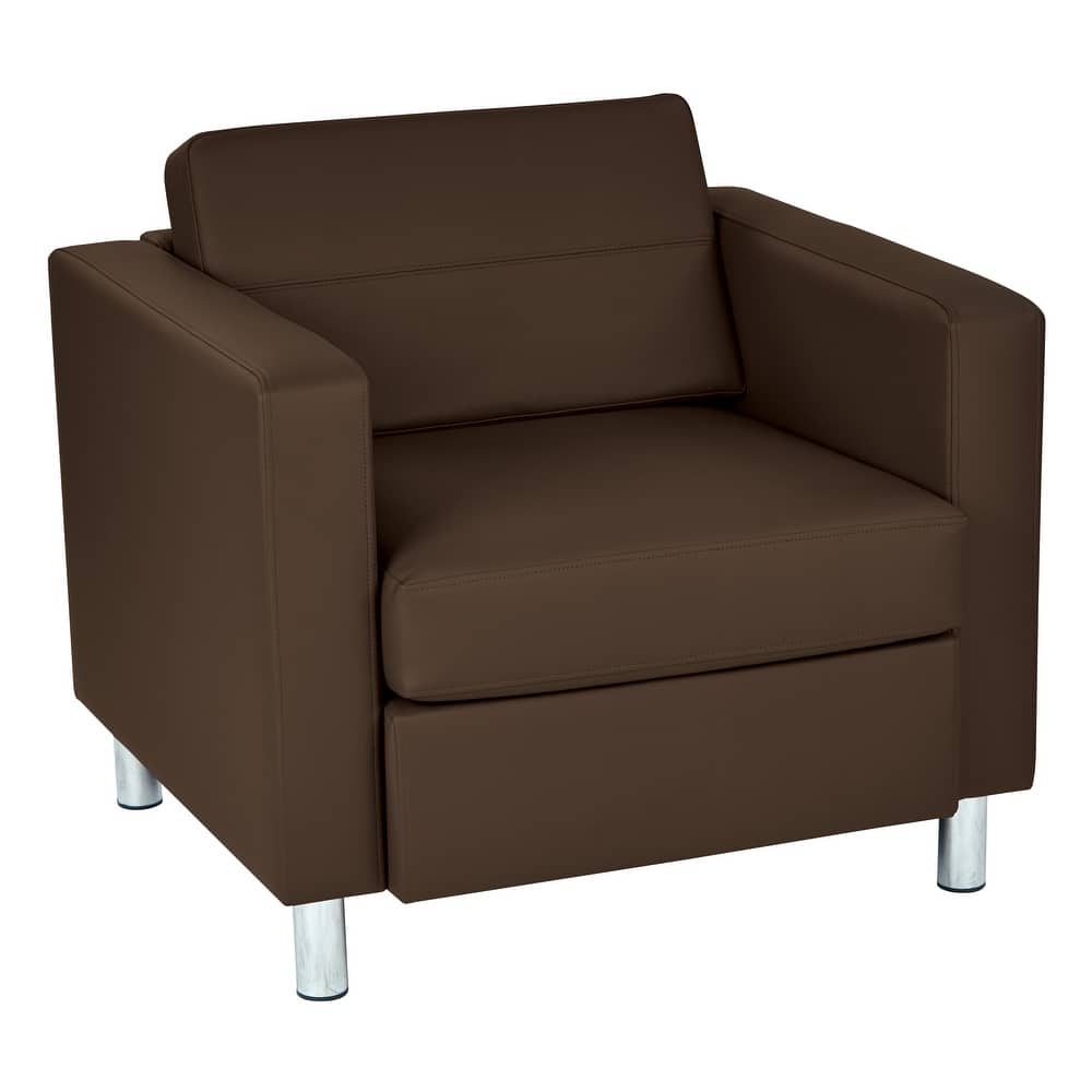 Pacific Arm Accent Chair with Chrome Legs