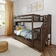preview thumbnail 29 of 33, Max and Lily Twin over Twin Staircase Bunk with Trundle Walnut