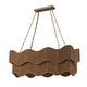 preview thumbnail 6 of 7, Mira 6-Light Handwoven Linear Large Island Light Boho Chandelier for Dining Room Kitchen Island Living Room in Brass - 38 Wide