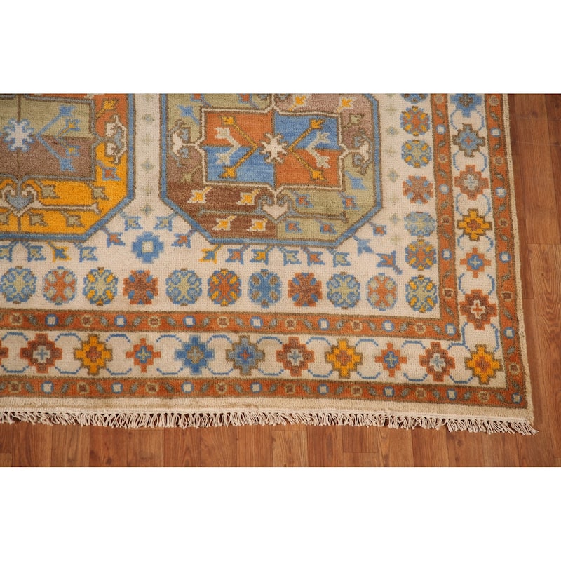 Geometric Khotan Oriental Area Rug Wool Carpet - 8'1" x 10'2"
