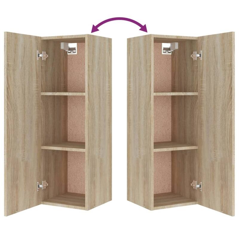 vidaXL TV Cabinet Set Set of 4 Sonoma oak Engineered wood TV Cabinet Set - 11.8 x 12.0 x 35.4 in.