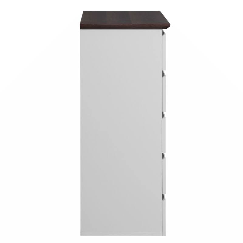 5 Drawer Dresser with Wood Color Top, Small Dresser for Kids Bedroom, Living Room