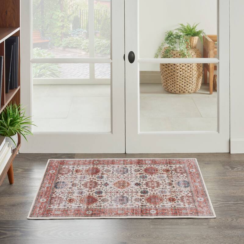Nourison Fulton Indoor only Persian Area Rug - 2' x 3' - Beige/Multi - Rectangle