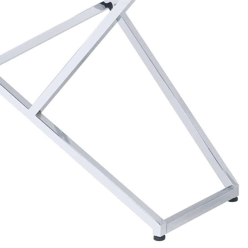 Cano Glam High Gloss White 60-inch Sofa Table by Furniture of America