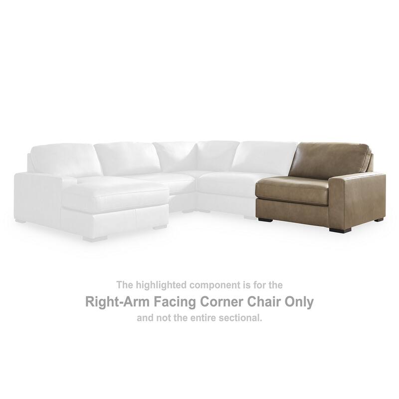 Signature Design by Ashley Veronella Light Brown 3-Piece Sectional with Chaise - 125" W x 68" D x 39" H