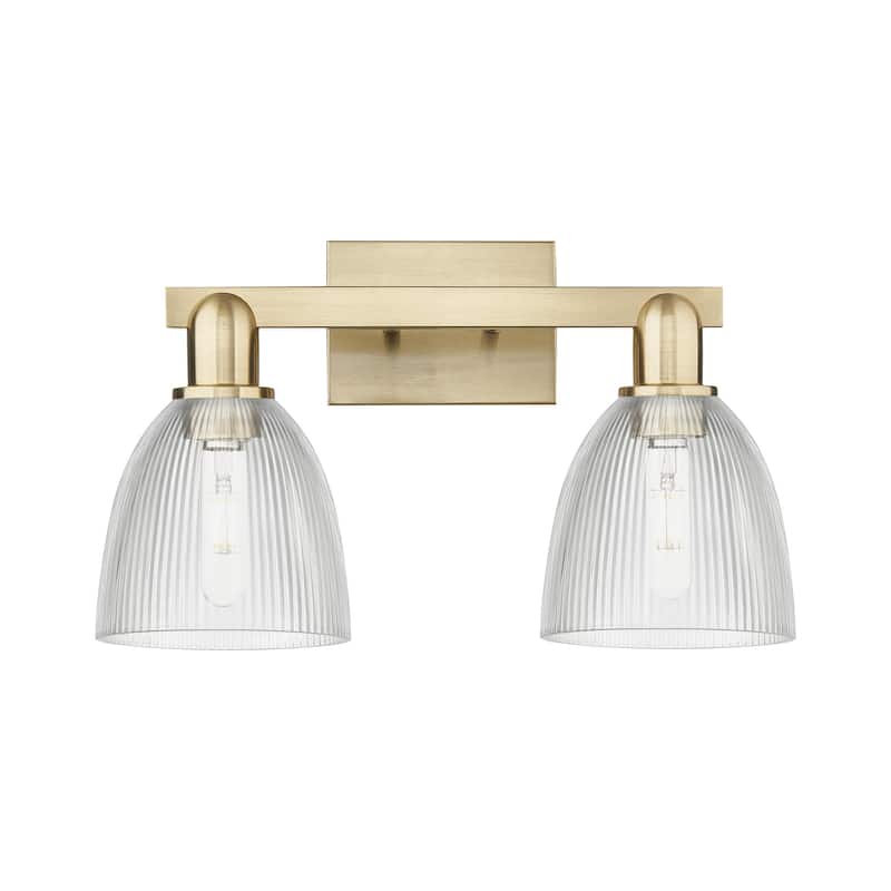 Innovations Lighting 716-2W-11-17 Castile Vanity Castile 2 Light 17" - Champagne Bronze / Clear
