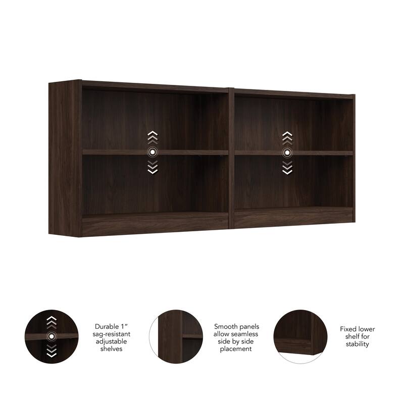 Universal Small 2 Shelf Bookcase Storage - Set of 2 by Bush Furniture.