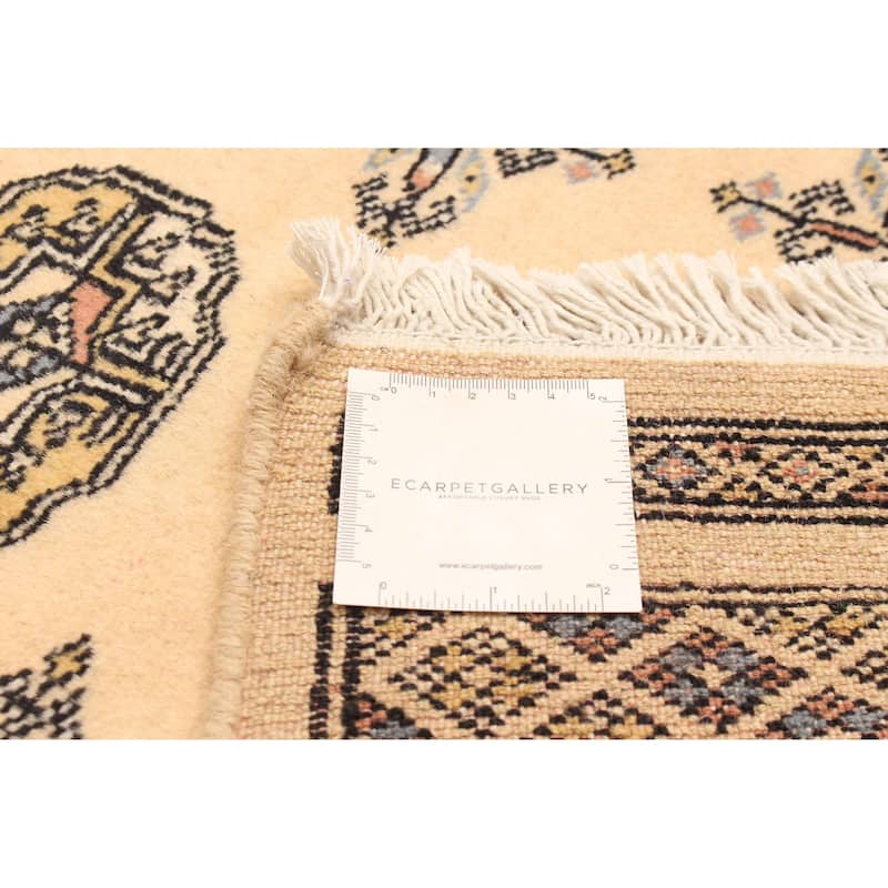 ECARPETGALLERY Hand-knotted Peshawar Bokhara Beige Wool Rug - 3'3 x 5'5