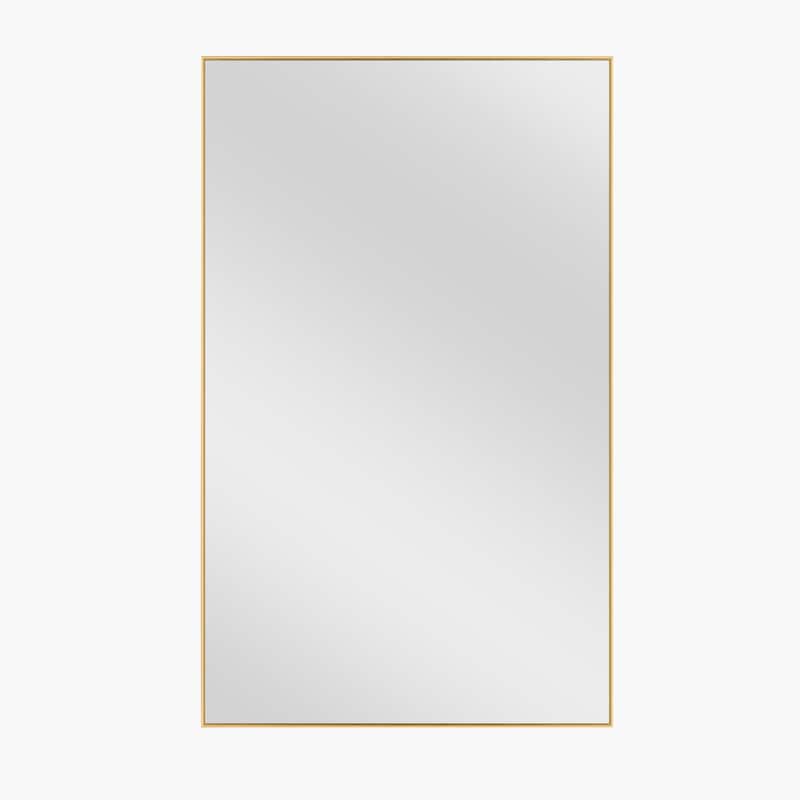 HomeRoots 51" Gold Metal Framed Full Length Hanging Mirror - 31.5