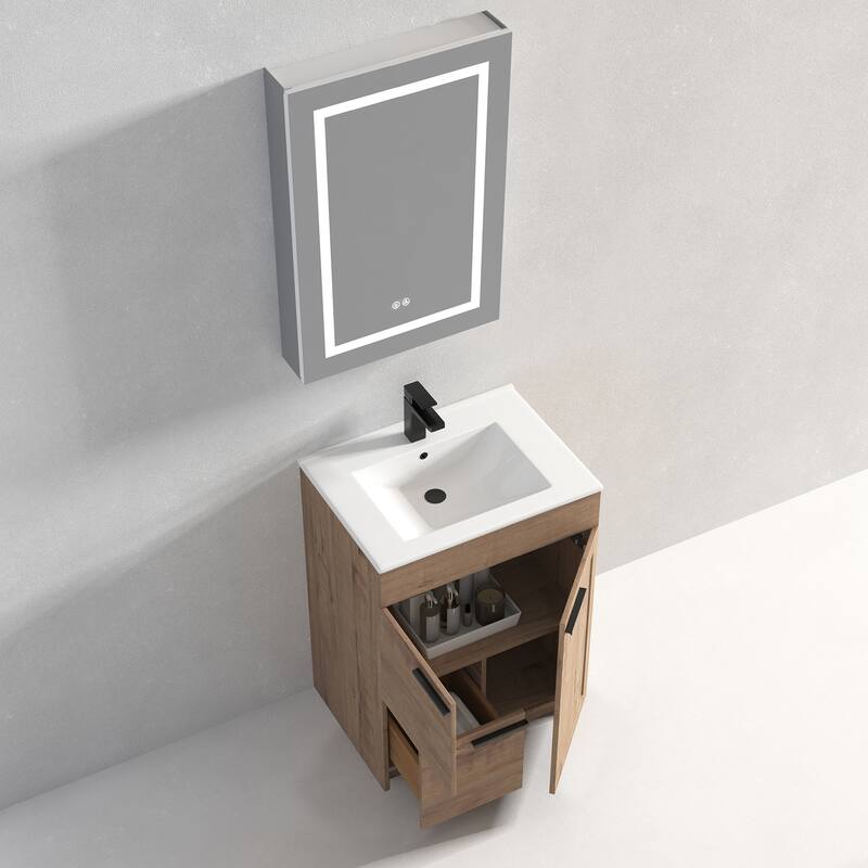 Blossom Hanover 24 Inch Bathroom Vanity with Topmount Ceramic Sink