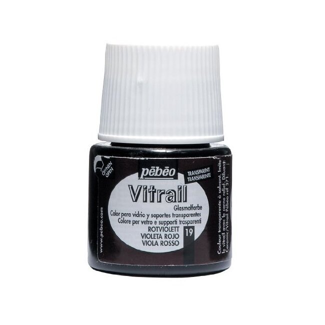 Shop Pebeo 050019 Vitrail Air Dry Glass Paint Red Violet 45ml Overstock 29998495