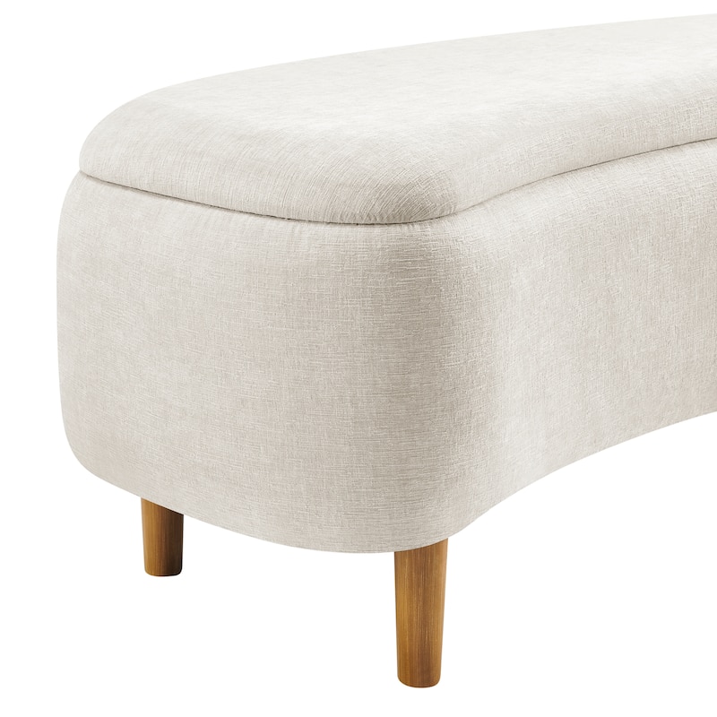 NPD Furniture Leony Chenille Storage Bench