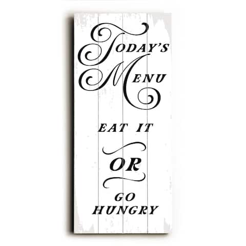 Eat Or Go Hungry - Planked Wood Wall Decor