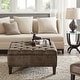 preview thumbnail 16 of 19, Madison Park Alice Tufted Square Cocktail Ottoman Brown