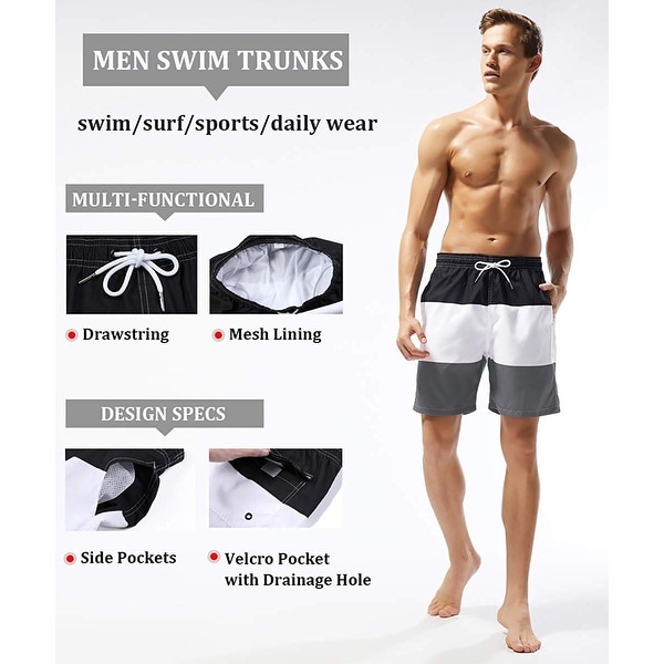 SILKWORLD Men's Swim Trunks Quick Dry
