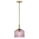 preview thumbnail 6 of 5, Lark 83727 Lisette 1 Light 9" Wide Mini Pendant with Ribbed Glass