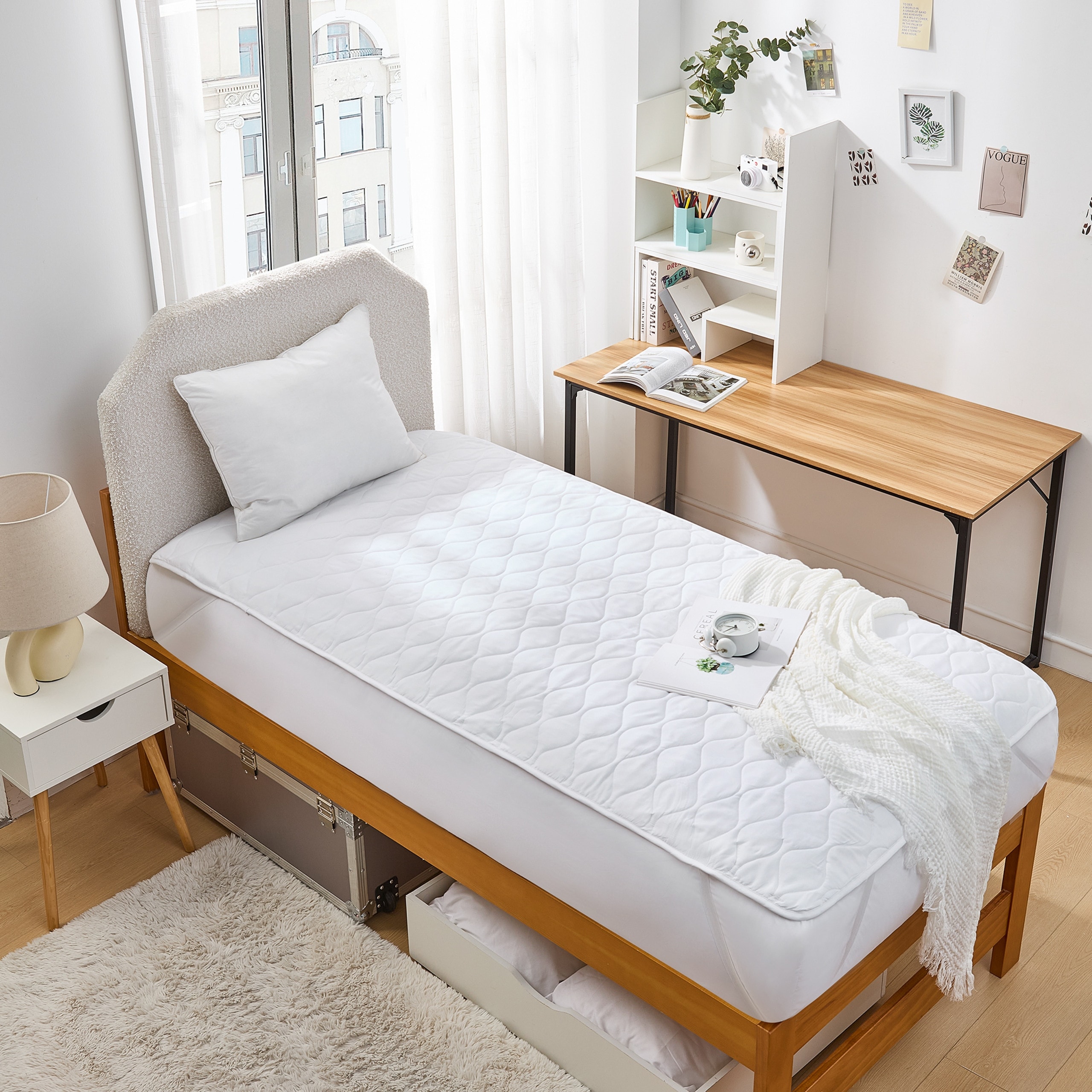 Anchor Band Waterproof Twin XL Mattress Protector - White