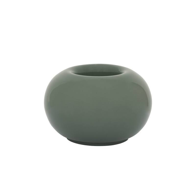 Tealight Holder Recycleld Glass Bubble Lilypad- ST - Lilypad
