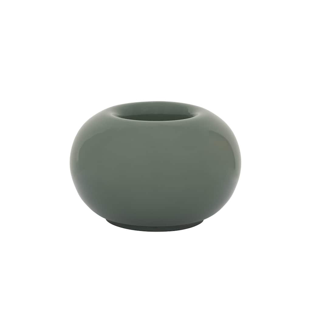 Tealight Holder Recycleld Glass Bubble Lilypad- ST - Lilypad