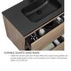 preview thumbnail 14 of 57, Floating Bathroom Vanity in Evita Oak with Integrated Quartz Sand Top