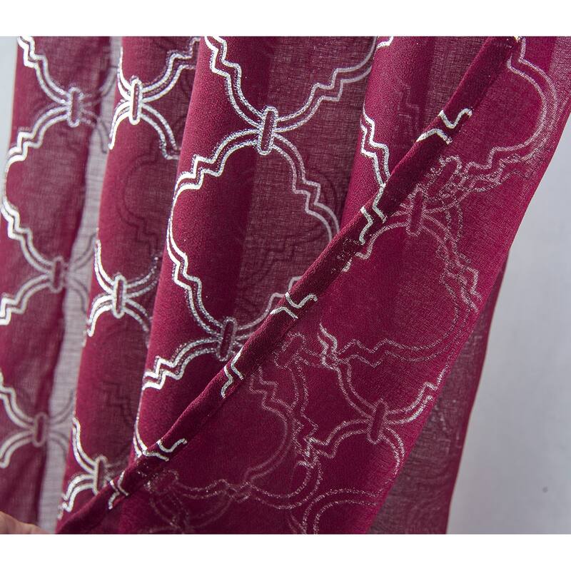 Embroidered Sheer Window Curtain Collection 84" or 95"