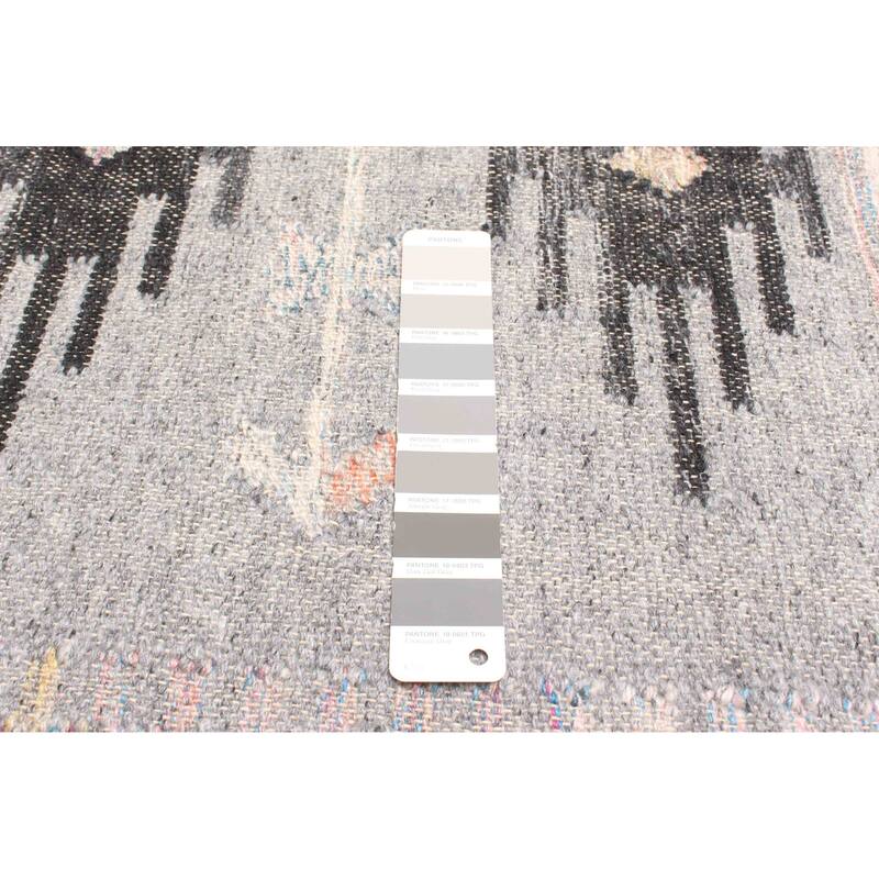 ECARPETGALLERY Flat-Weave Ankara FW Grey Wool Kilim - 5'3 x 7'7