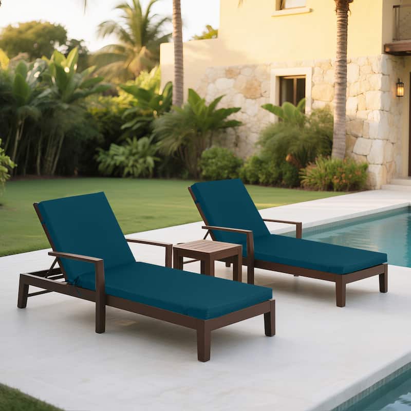 GDFStudio Maeve Outdoor Chaise Lounge Cushion with Removable Cover (Set of 2),ONLY CUSHIONS