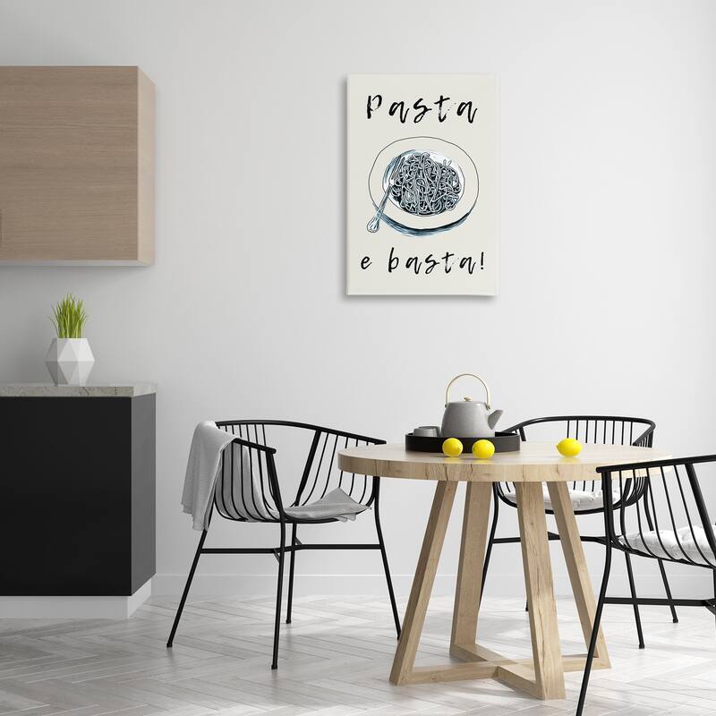 Stupell Pasta e Basta Meal Canvas Wall Art Design By Andreas Magnusson