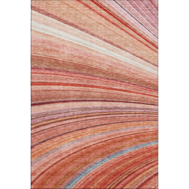 Premium Washable Super Soft Striped Abstract Mayfield Rug