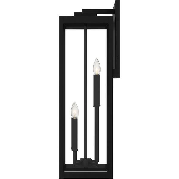 slide 2 of 8, Westover 4-Light Earth Black Outdoor Wall Lantern