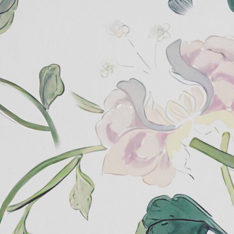 Connery Floral End Table - 3-Drawer Decorative Accent Storage Cabinet