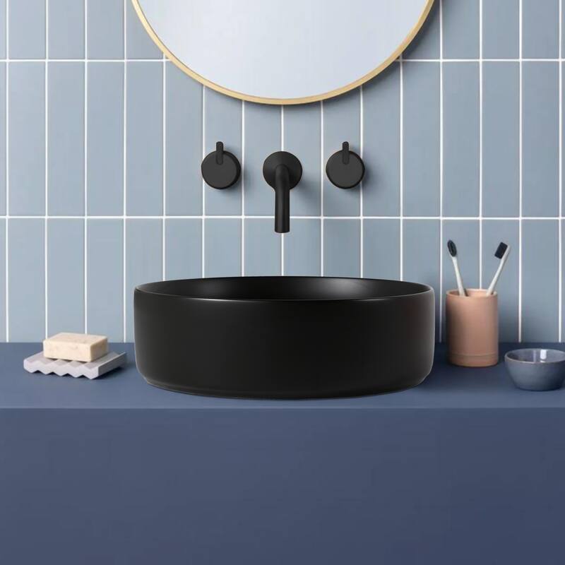 Topcraft Ceramic Countertop Art Basin Bathroom Sinks - 15.7"