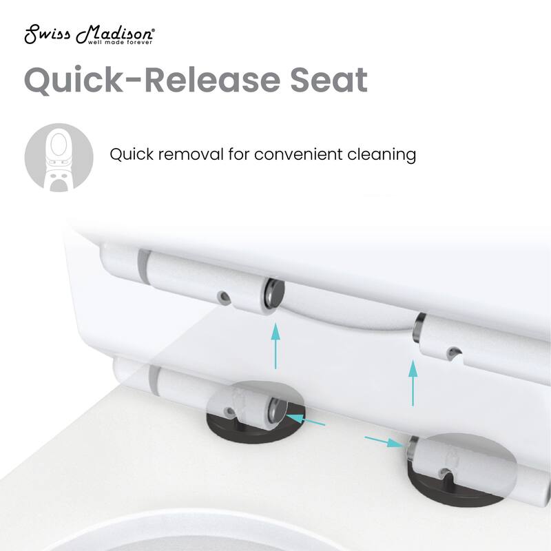 Swiss Madison St. Tropez One-Piece Elongated Toilet Left Side Vortex