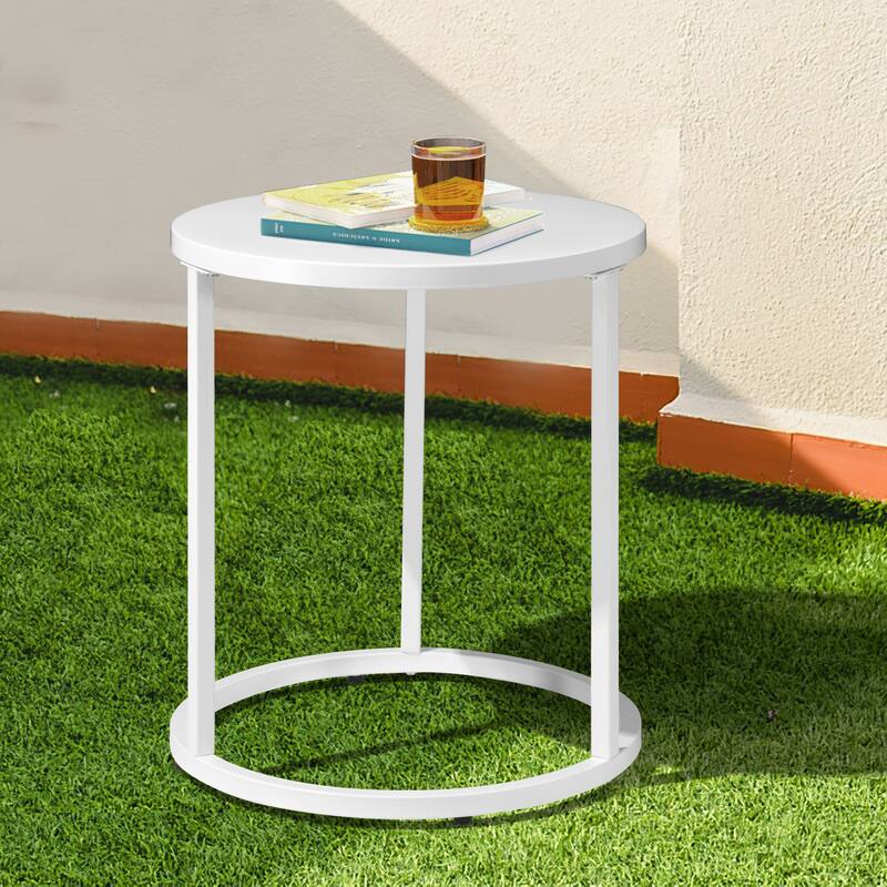 VredHom Patio Outdoor Metal Side Table