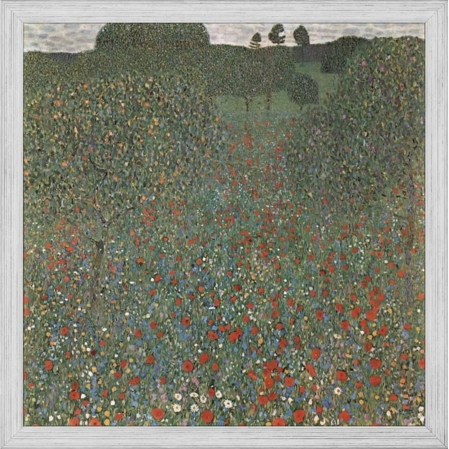Easy Art Prints Gustav Klimt's 'Mohnwiese' Premium Canvas Art