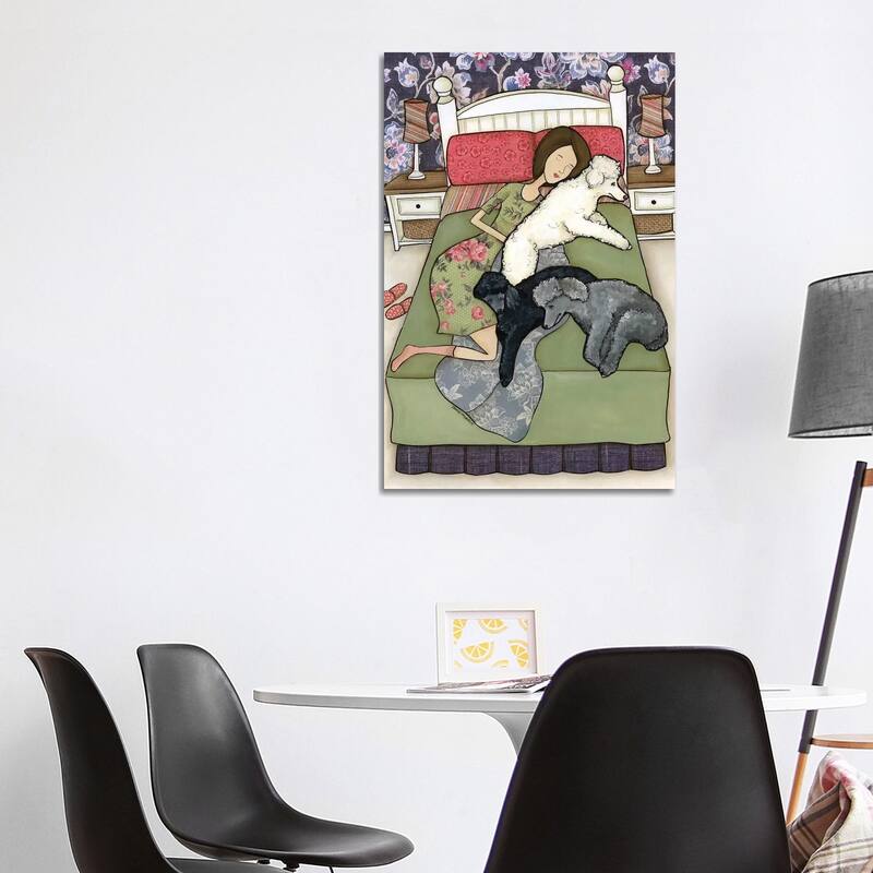 iCanvas "Napping Poodles" by Jamie Morath Canvas Print - 40x26x1.5