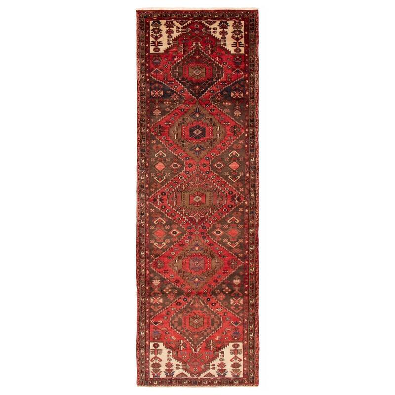 ECARPETGALLERY Hand-knotted Anadol Brown Wool Rug - 3'4 x 10'7 - Brown - 3'4 x 10'7
