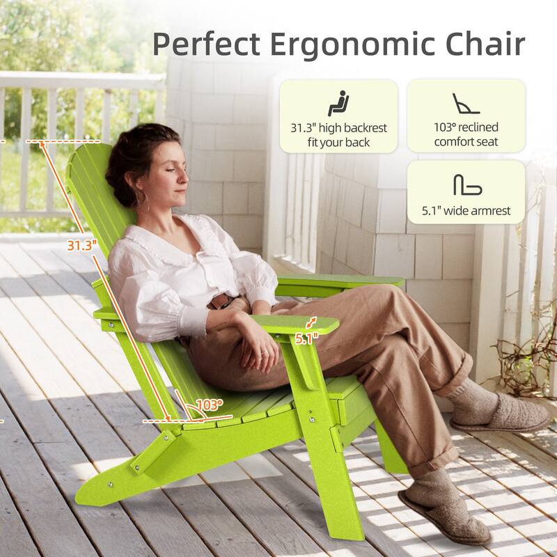 Aoodor Folding Patio Chairs - Stylish and Portable Seating - 32.3'' x 21.6'' x 37''